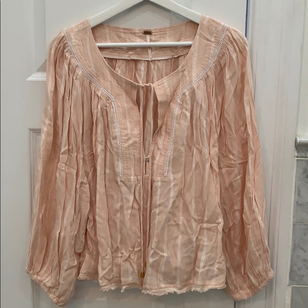 Free People Pink billowy top size M